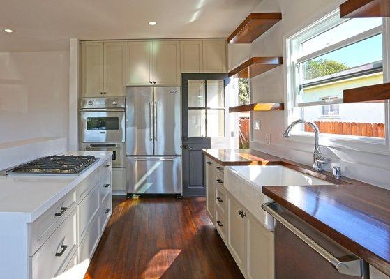 Custom Kitchen with Floating Shelves