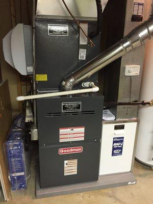 Complete hvac system. Furnace with a/c heavy duty filter and humidifier shown.