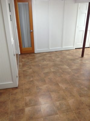 Our new tile floor! Thanks to Russ and his crew for a super job!