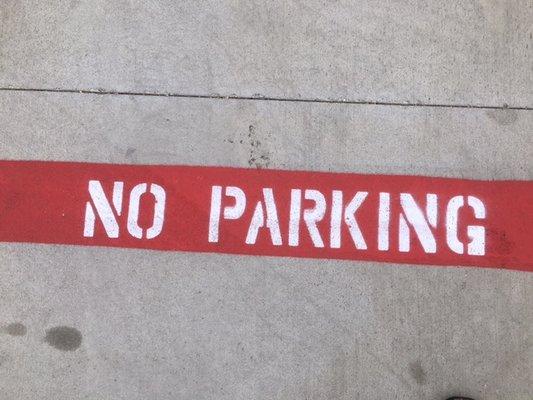 No parking striping and stenciling