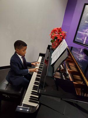 Dylan recorded his virtual recital performance in our Grand Piano room!