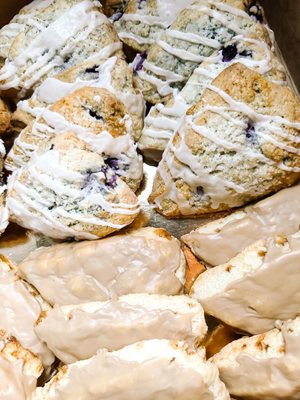 Blueberry and maple scones