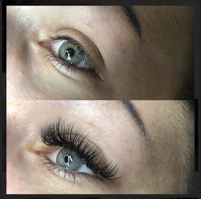 Full set hybrid lashes!