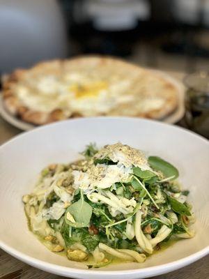 Gemelli with pistachio pesto