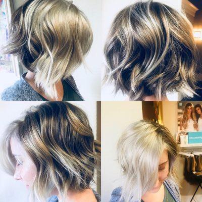 Balayage and cut by our educator Stephanie Dollar