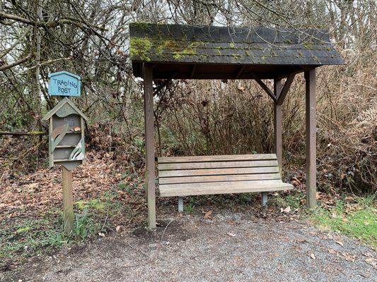 Bench at the trading post.