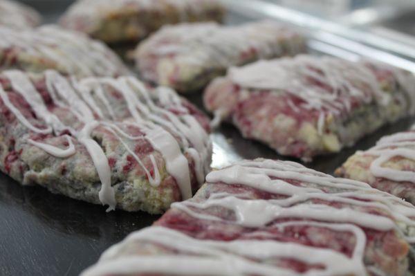 Raspberry White Chocolate Scones