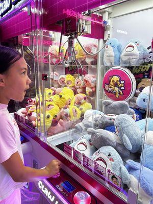 playing the claw machines