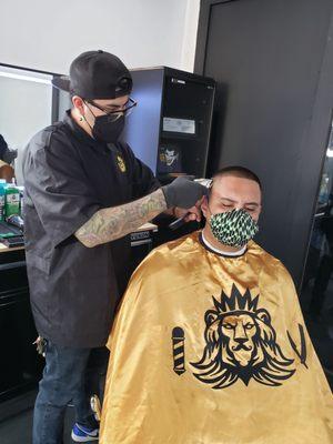 Here at Royalty Blends Barbershop we work hard to make sure that safety & service is held at its highest standard.