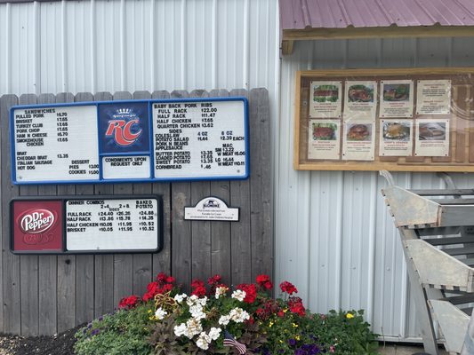 Outside menu