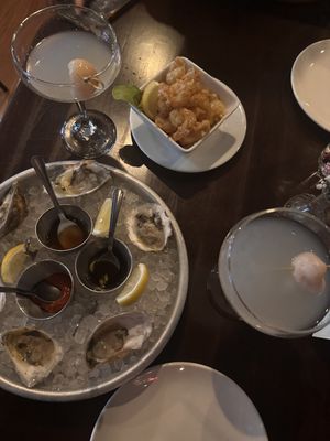 oysters yuzu shrimp lychee martini