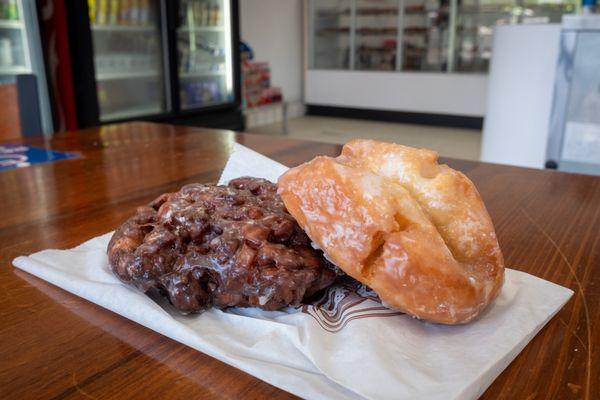 Buttermilk Donut and a Apple Fritter