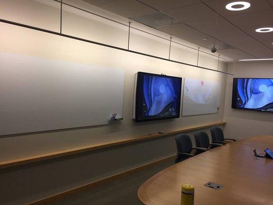 Sharp interactive white board controlled by Crestron automation! Rose Associates NYC