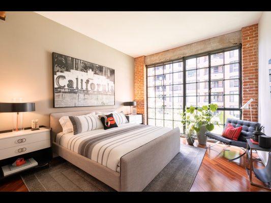 Downtown condo bedroom