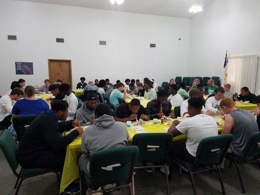 Eastside feeding the Ashbrook  High School Football Team