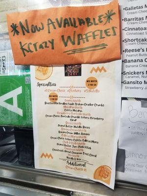 Waffle menu