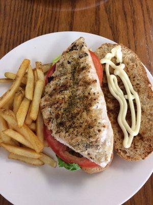 Grilled chicken sandwich