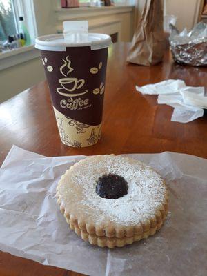 Tart and medium hot coffee