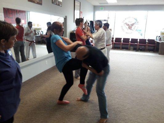 2nd Degree Black Belt Loc Nguyen Teaching at Women's Self Defense Seminar