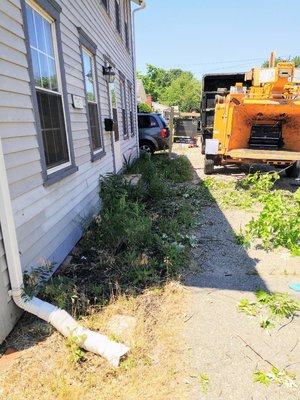 trashed my front flower beds and destroyed the wire fencing I had around the beds.