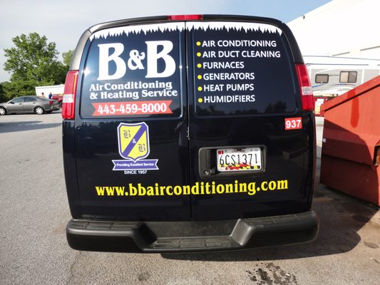 B&B Comfort Experts Service Truck