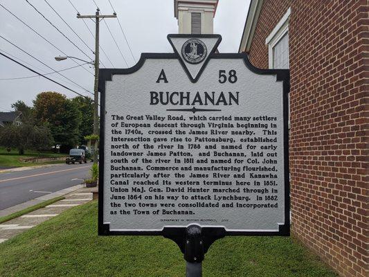 Buchanan Historical Marker