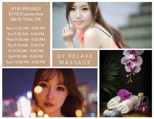 Welcome to DY Relax Massage, your ultimate destination for rejuvenation in Tulsa!