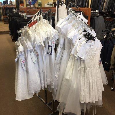 We carry blessing outfits as well as baptismal dresses.