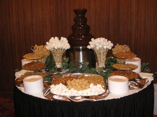 Chocolate Fondue Fountains provided by Desert Music Entertainment DJs and Videography.