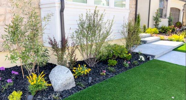 Planting Area at the front yard. Completed project in Huntington Beach.