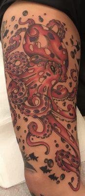 Inner thigh traditional style Octopus!