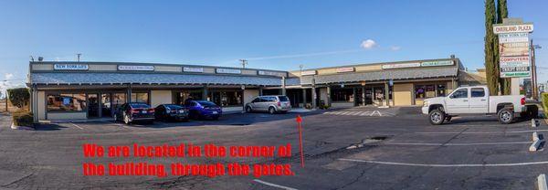 Our center is located in the corner of the Overland Plaza.