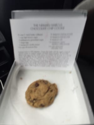 Cookie box (sorry for poor quality). As you can see, there is a recipe that comes with the cookies. I ate most of the cookies though :3