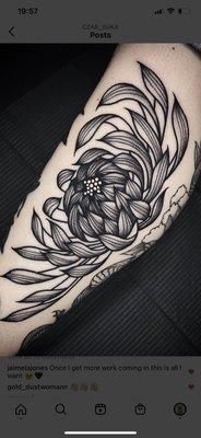 Blackwork floral by Czar Suka