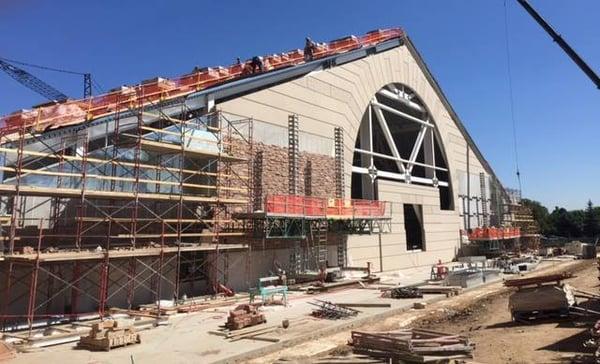 A work in progress..the new Indoor Practice Facility for CU.