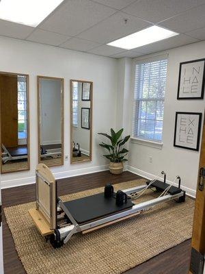 Boutique Reformer Studio offering private/Semi Private Reformer sessions and small group Mat classes