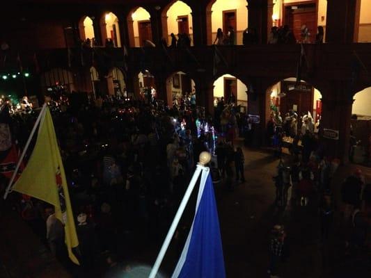 On balcony of Drill Hall - Halloween Bash 2012