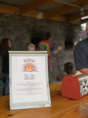 The bar selection at pizza on the farm