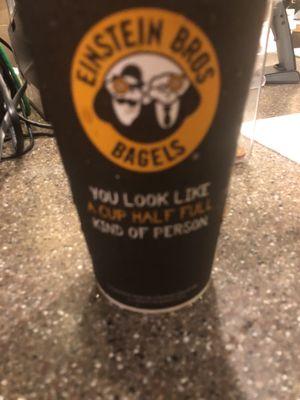 Einstein bagels chi latte