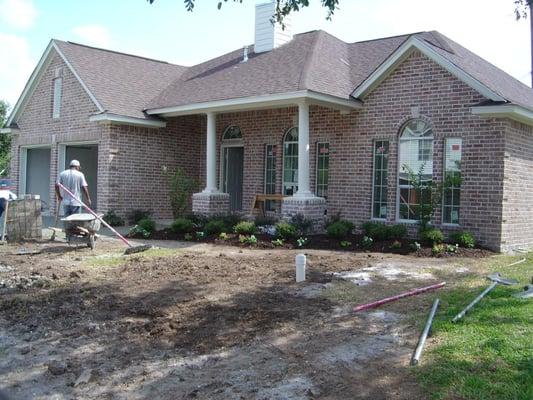 Construction of a new home in Wharton on Oakcrest.