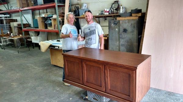 Joe & PJ Colagrossi of Furniture Fixxers. Great job, guys!!!!