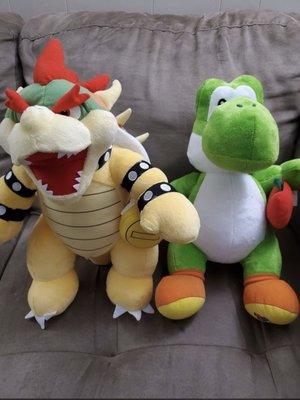 Yoshi and bowser