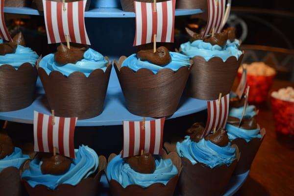 Viking longship cupcakes from Andresen's Bakery