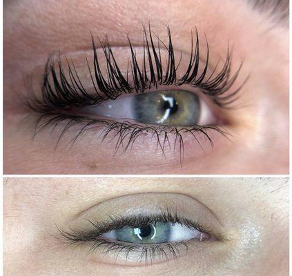 Before and After - Eyelash Lift