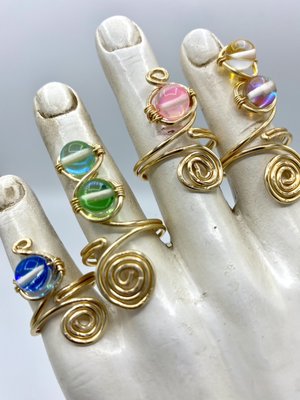 Handcrafted Wire wrapped Rings by Orion Elise of CodeBlueCreative