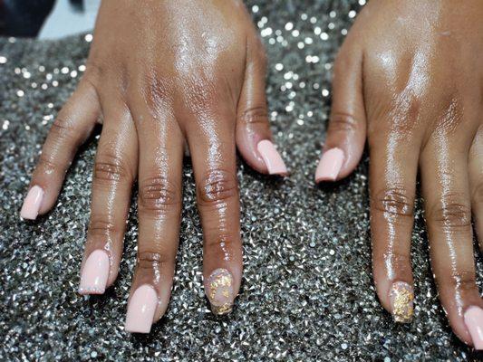 Encapsulated nails with nude