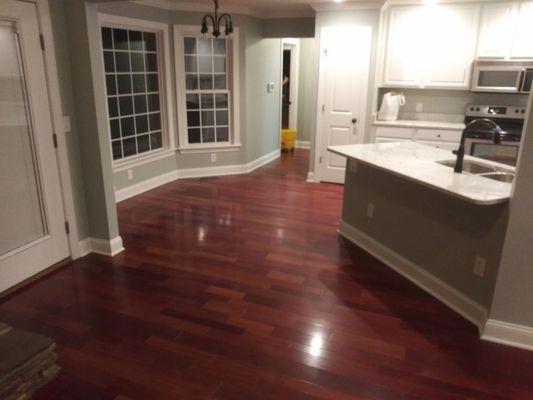 This is a picture of the floor and paint of our last remodel job.