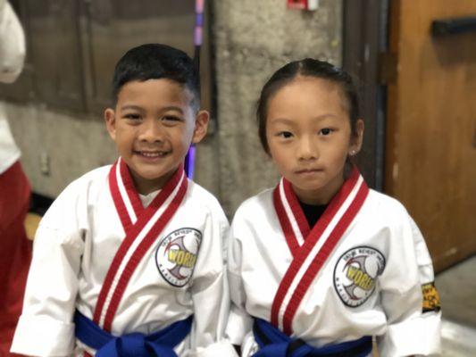 Our blue belts at a tournament!