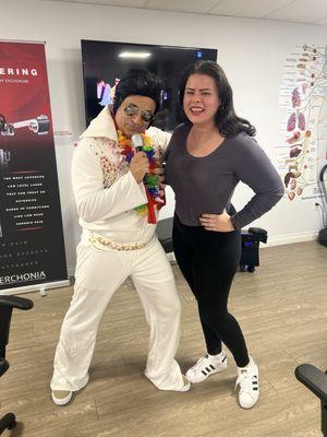 Our new Elvis for the office...Dr. Ben on Halloween