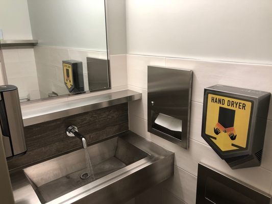 commercial sink with shelf